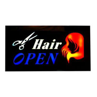 #6 LED Signboard Hair Open